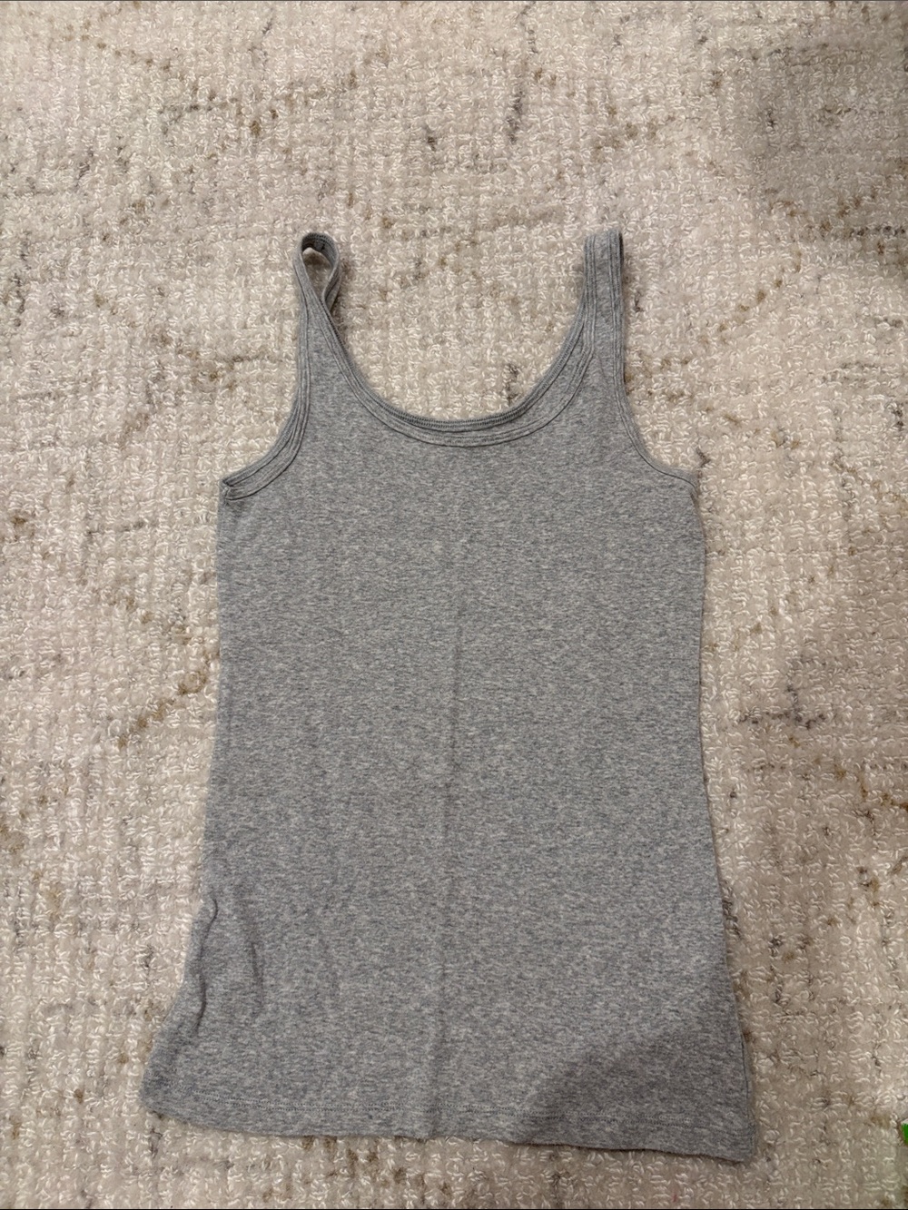 GAP Heather Gray Ribbed Tank Top